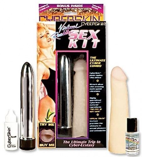 АКЦИЯ!4871-7 BX Жесткий вибратор с насадкой Киберскин