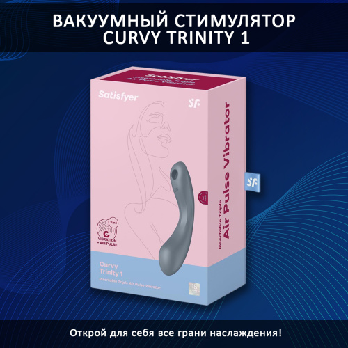 Стимулятор клитора Curvy Trinity 1 с вибрациями фото 4