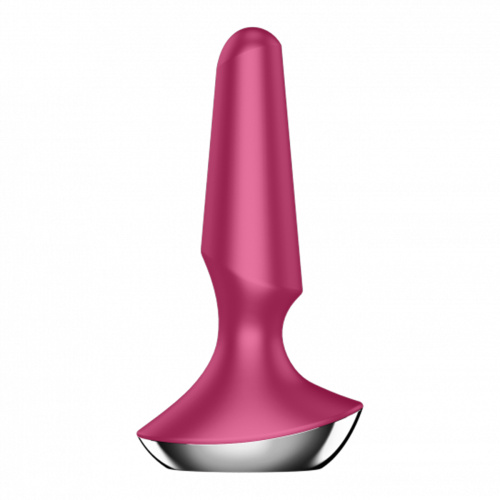 Анальная вибропробка Plug-ilicious 1 Satisfyer 11,5 см Малиновая  3276