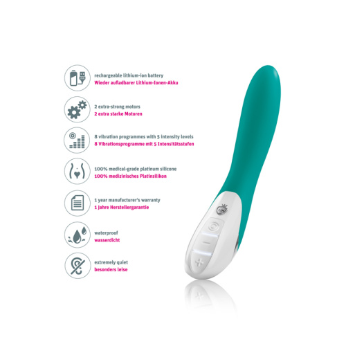 Вибратор "Elegant Eric", бирюзовый фото 5