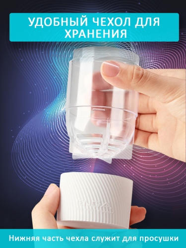 Tenga Мастурбатор Spinner Tetra 01, голубой/прозрачный фото 6