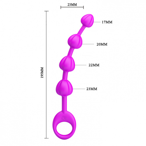 Анальная цепочка из шариков Beeds-4, розовая фото 7