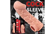 CS.006-L / Насадка на фаллос с венками COCK SLEEVE CS.006-L (большой)