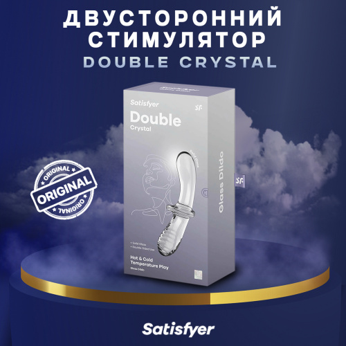 Стеклянный двухсторонний стимулятор Double Crystal (прозрачный) 45665 фото 5