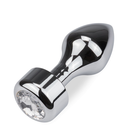 Серебряная втулка с прозрачным кристаллом Color Aluminium 004 L RO LV  фото 3