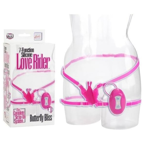 Силиконовая бабочка на ремешках, розовая фото 3