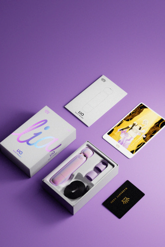 Стильный  вакуумно-мембранной посасывающей стимулятор  LIA,белый