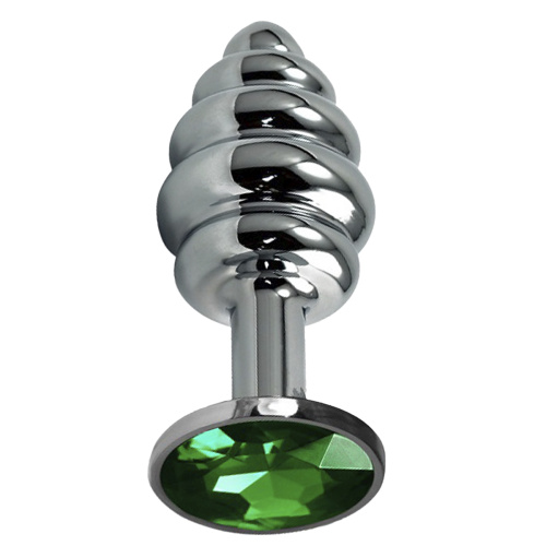 Мини-плаг с зеленым кристаллом 03-SS LV фото 2