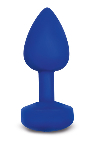 Дизайнерская анальная пробка с вибрацией "Gplug", размер S, Navy Blue+toy cleaner