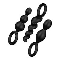 Satisfyer Набор анальных пробок Booty Call (Plugs) 14 см, черный