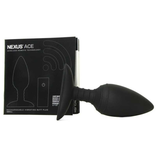 Вибровтулка анальная черная ACE 001  фото 3