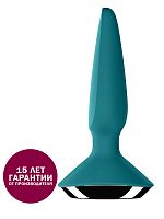 Анальная вибропробка Plug-ilicious 1 Satisfyer 11,5 см зеленая 3214