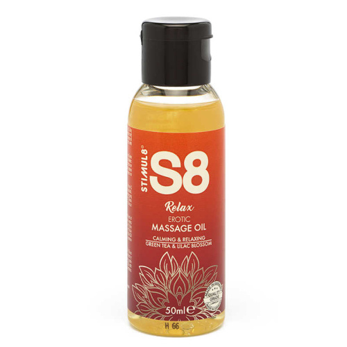 Массажное масло S8 Massage Oil Relax Green Tea & Lilac Blossom - 50 мл.