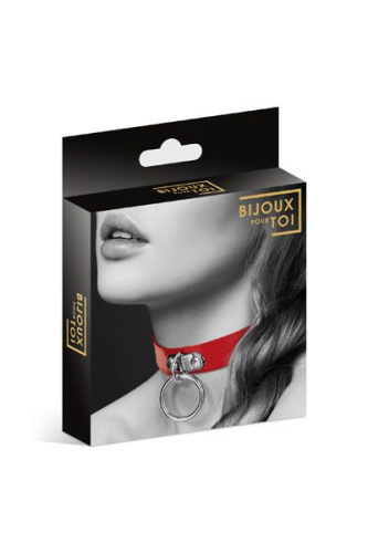 Чокер "Кольцо", красный COLLIER FETISH ROUGE