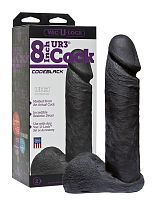 1016-09 BX DJ / Насадка фаллоимитатор черная 8 Vac-U-Lock CodeBlack - 8 Inch ULTRASKYN Cock