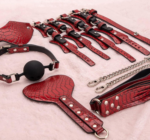 Набор для бондажа для секса из 7 предметов, красный 20229004RY фото 2