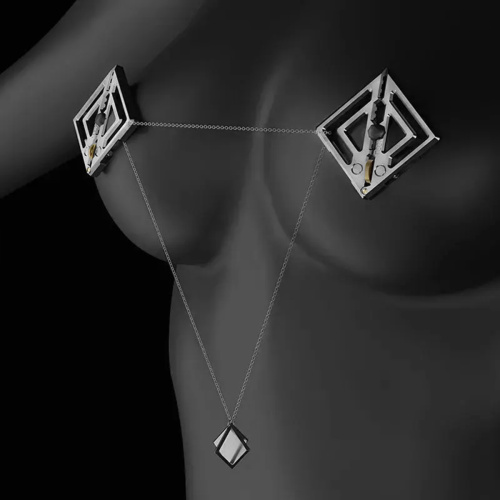 Дизайнерские зажимы на соски с подвеской LOCKINK  012-B-ZH фото 5