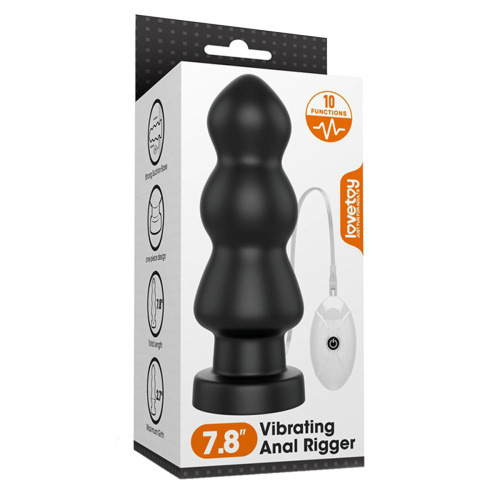 ВИБРАЦИОННЫЙ АНАЛЬНЫЙ РИГГЕР KING SIZE 20 СМ - ЧЕРНЫЙ 120117  LV фото 8