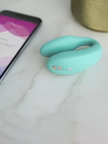 We-Vibe Вибратор для пар из силикона Sync 7.5 cм, голубой фото 10