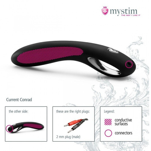 Вагинально-клиторальный электростимулятор "Tingli Timmy E-Stim Dildo" фото 3