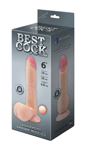 Фаллоимитатор неоскин на присоске BEST COCK 6" фото 2