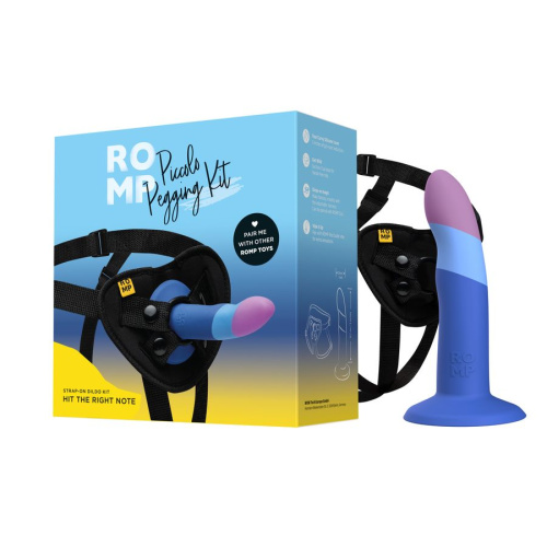 Страпон Romp Piccolo Pegging Kit: фаллоимитатор + пояс