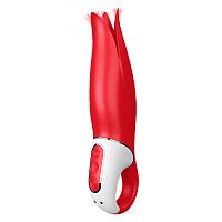 Satisfyer Вибратор Power Flower с лепестками 18.8 см, красный