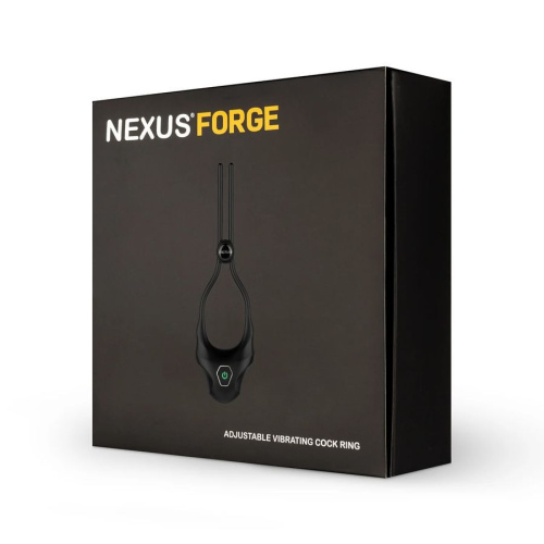 Эрекционное кольцо с вибрацией Nexus Forge, черное фото 2