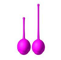 Два шарика гейши разного веса и размера розовые