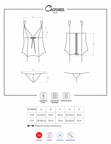 Корсет и трусики "Charmea" S\M фото 6