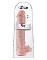 5535-21 PD / Фаллоимитатор-гигант на присоске телесный King Cock 15 Cock with Balls Flesh