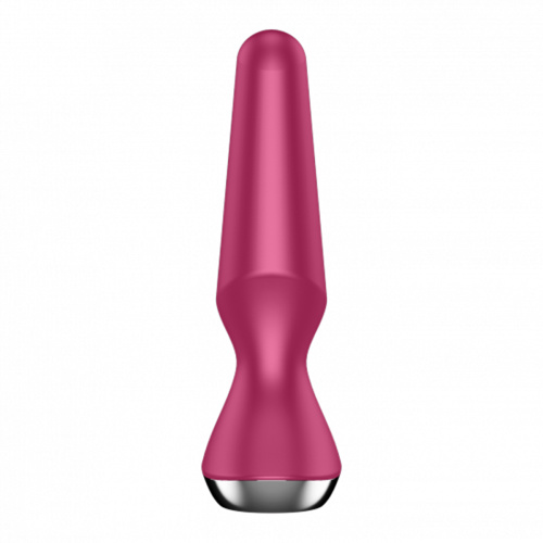 Анальная вибропробка Plug-ilicious 1 Satisfyer 11,5 см Малиновая  3276 фото 3