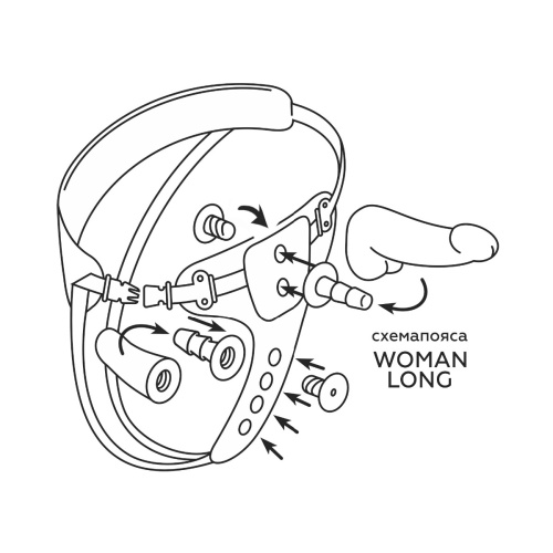Пояс премиум WOMAN LONG с 3 насадками 303803 RU фото 5