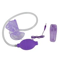 Помпа вагинальная с вибрацией, цвет фиолетовый