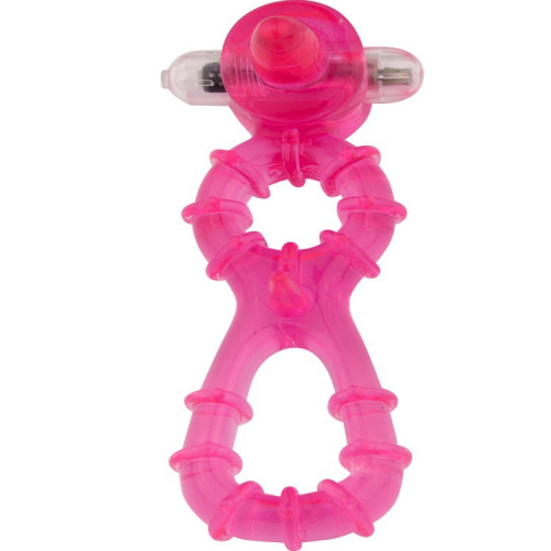 Виброкольцо "BEEFCAKE HEAVY RINGS VIBE", розовое фото 4