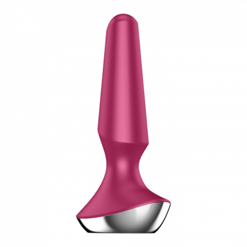 Анальная вибропробка Plug-ilicious 1 Satisfyer 11,5 см Малиновая  3276 фото 2