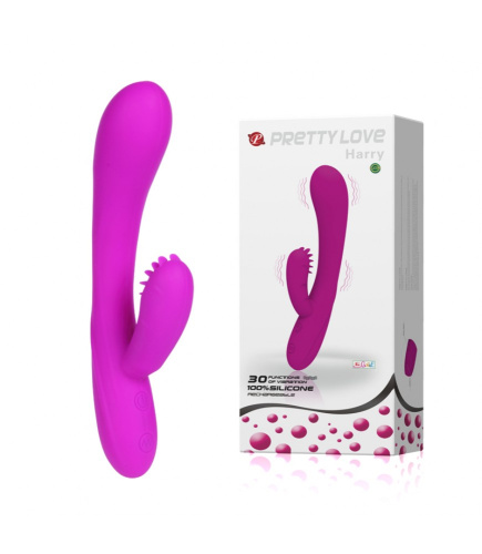 Вибромассажер с клиторальным стимулятором с переминанием фото 10