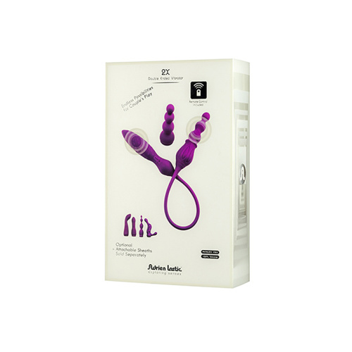 Вибратор для пар "2X-Double Vibrator + LRS", фиолетовый фото 2