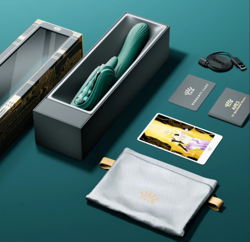 Вибратор Ares G-Spot Rabbit с функцией нагрева,черный фото 5