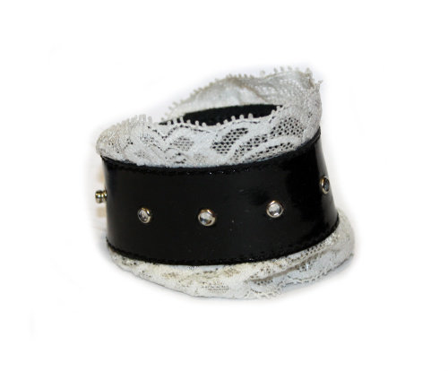 Запястник "Готика-5", подшитый, черно-белый