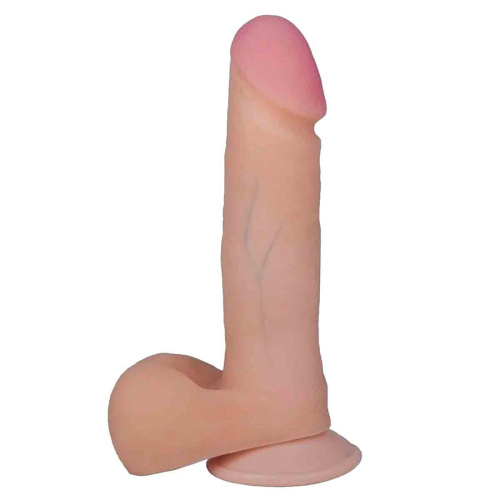 Телесный вибромассажёр-реалистик BEST COCK 6" - 19 см. фото 2