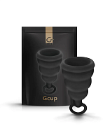 Gvibe Gcup Black силиконовая менструальная чаша с защитой от протечек, 20 мл 10592