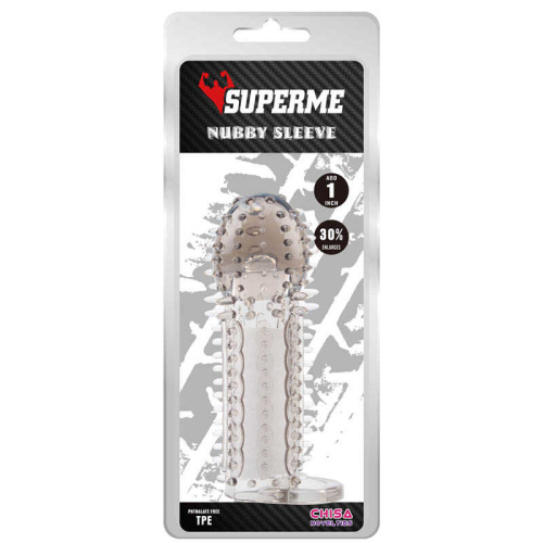 Насадка на пенис с шипами и кольцом для мошонки Superme Nubby 371620545 фото 3