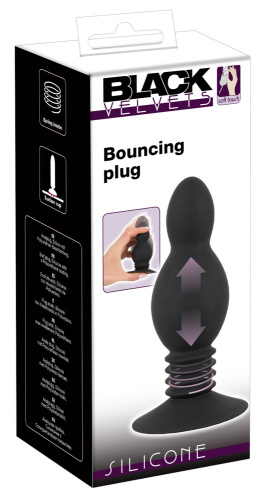 Анальная пробка с пружинным механизмом на ножке Bouncing Plug by Black Velvets 5345520000
