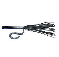 Плетка "Серебряная мечта", черная, длина 350мм 