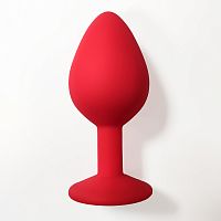 Анальная пробка силиконовая красная M 068 RY