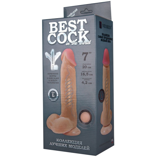 Фаллоимитатор неоскин на присоске F&F BEST COCK 7" 592304 RU фото 8