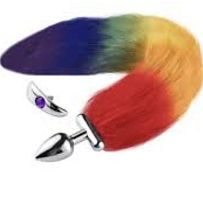 Хвост разноцветный гибкий 130-S+MPJ-021-A