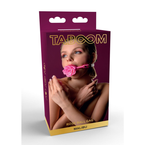 Кляп силиконовый Розочка Taboom Rose Ball Gag, розовый 17404 фото 5