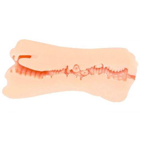 Двойной мастурбатор вагина и ротик Gemini, телесный 009215U фото 4